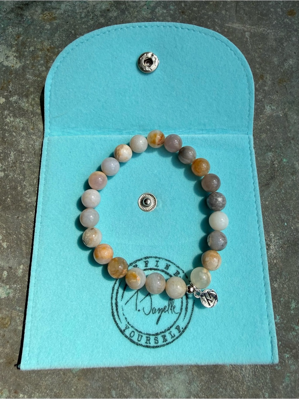 T Jazelle Multicolor Australian Agate Bracelet- Stacker